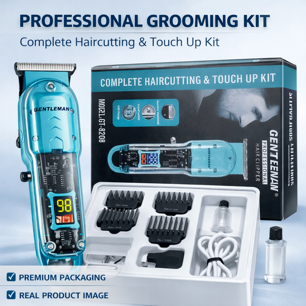 Professional T Blade Hair Trimmer with Adjustable Combs