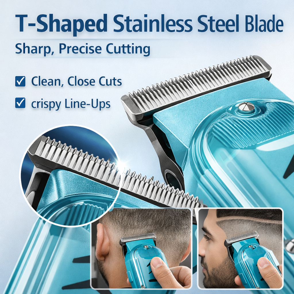 Professional T Blade Hair Trimmer with Adjustable Combs
