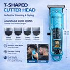 Professional T Blade Hair Trimmer with Adjustable Combs